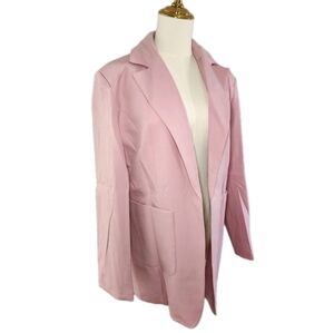 NWOT Women's Casual Long Blazer Cardigan Long Sleeve Open Front Pockets Size L